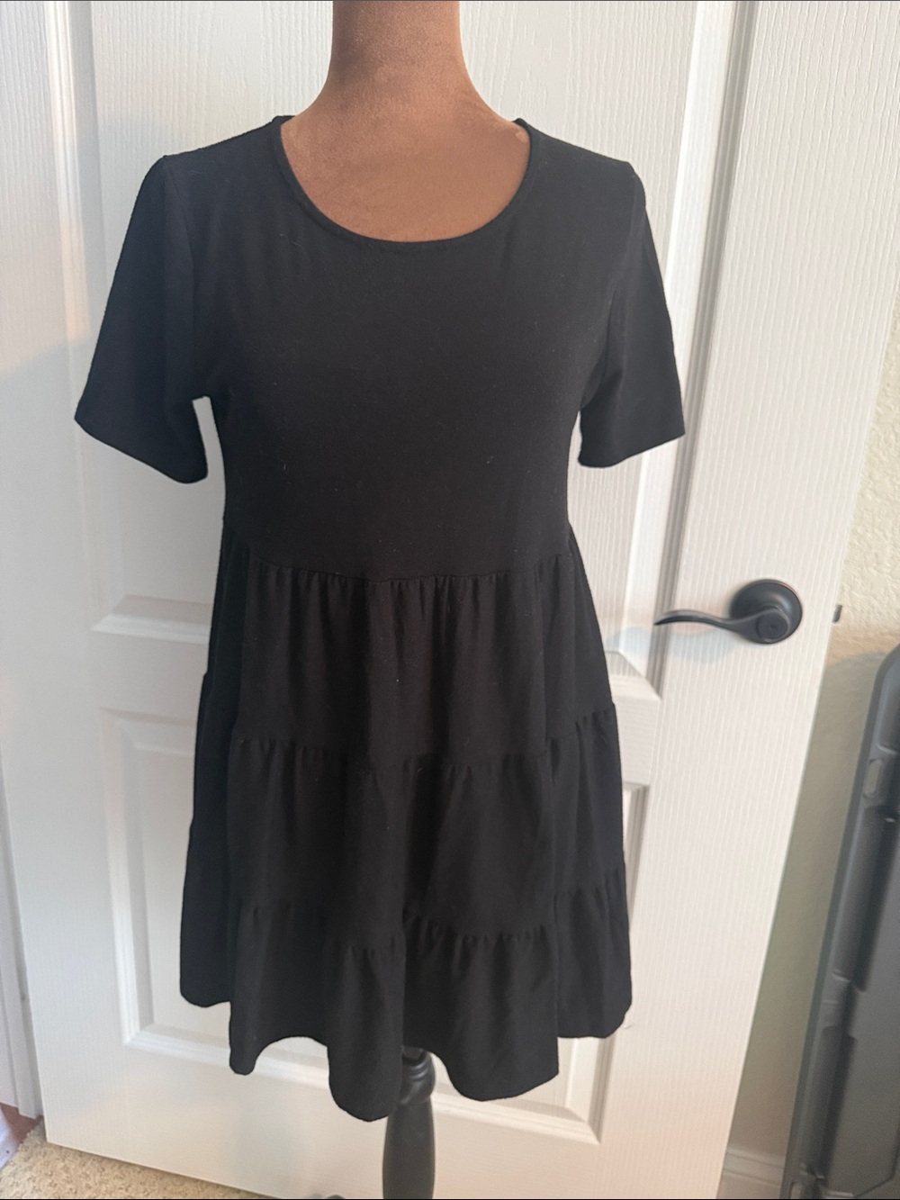 Zenana Outfitters Black Top with White Label Detail